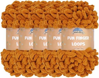 JubileeYarn Fun Finger Loops Yarn - Chocolatier - 5 Skeins by BambooMN