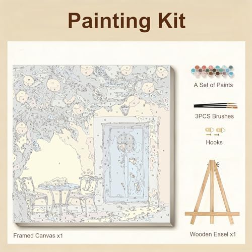 Gemozaic Lemon Tree Paint by Numbers Kit for Adults with Frame and Easel - Image 5