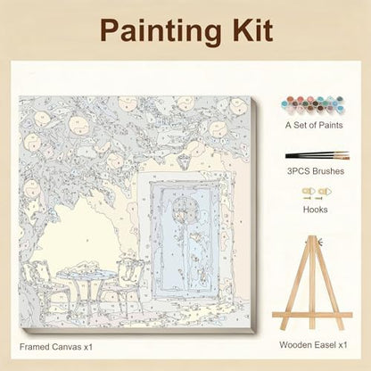 Gemozaic Lemon Tree Paint by Numbers Kit for Adults with Frame and Easel - Image 5
