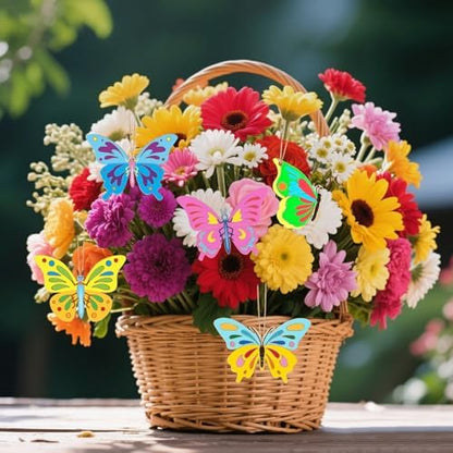 24PCS Wooden Crafts to Paint, Wooden Butterflies, Wooden Spring Ornaments to Paint, 8 Styles Unfinished Wood Crafts for Home Hanging Decorations, Crafts for Seniors, Butterfly Shape - Image 4