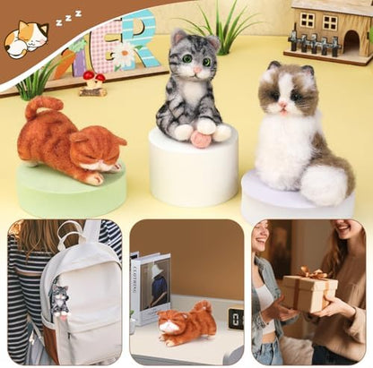 Mayboos Needle Felting Kit, 3 PCS Cat Animal Felting Kits for Beginners - Image 3