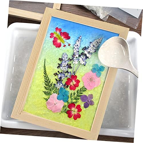 STOBOK 12 Pcs Paper Frame Paper Making Craft Mould Paper Making Mould Frame Tools for Kids Wooden Toys Kids Paper Making Frame Wood Crafts Pulp Painting Copper Formwork Student - Image 3