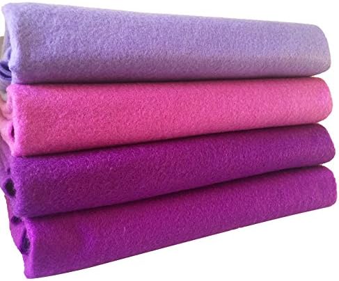4pcs Thick 1.4mm Soft Felt Fabric Sheet Assorted Color Felt Pack DIY Craft Sewing Squares Nonwoven Patchwork (92x90cm Purple) - Image 4