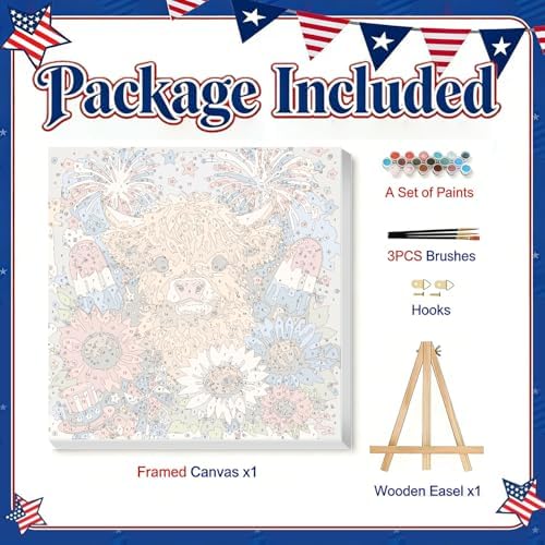 Gemozaic 4th of July Framed Paint by Numbers Kit for Adults and Kids 8-12 - Image 6