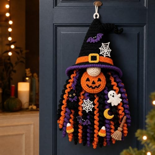 DIY Seasonal 3D Crochet Door Hanger Kit Collection, Halloween Handmade - Image 3