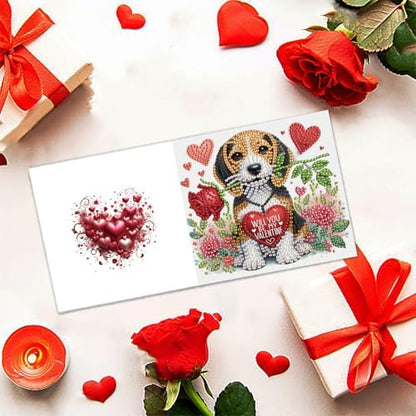 MaiYiYi 6 Packs DIY Rose Dog Diamond Painting Cards Kit - Image 4
