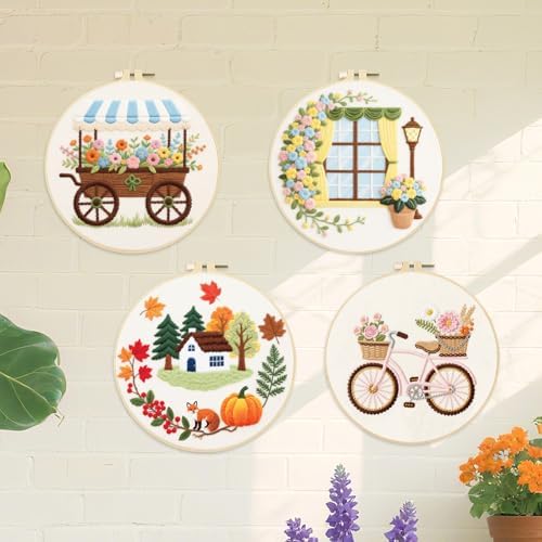 ORIGACH 4 Pack Daily Life Embroidery Kit for Beginners - Image 6