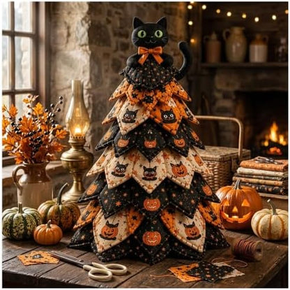 HZSprance DIY Quilted Christmas Tree Kit –3D Fabric Patchwork Kit(BlackD) by HZSprance