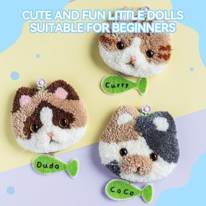 MOREJMTT Punch Needle Kit for Beginners Adults Easy Punch Needle Embroidery Kit,Including Printed Patterns, Needles, Easy to Follow Instructions and Videos(The World of Cats) - Image 4