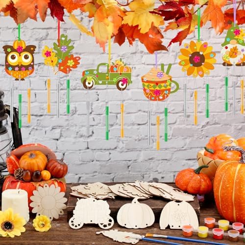 JellyArch Fall Harvest 30 Pack DIY Wind Chime Kit Art and Crafts - Image 2
