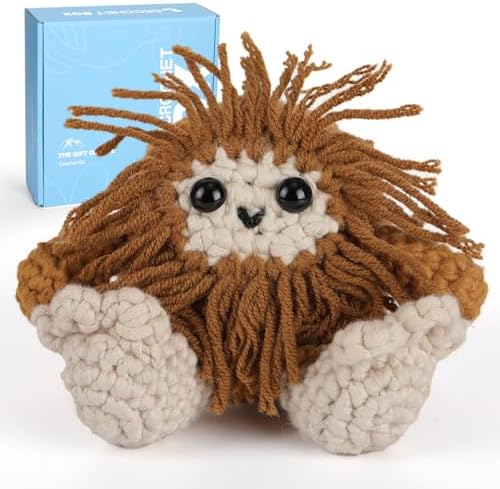 CrochetBox Bigfoot Crochet Kit for Beginners, Easy Craft for Adults by CROCHETBOX