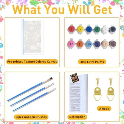 Moth Paint by Numbers Kit for Adults, 16x20 inch - Image 4