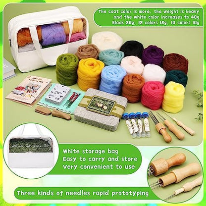 Mayboos Needle Felting Kit, 24 Colors Wool Roving Set with Felting Needles - Image 6