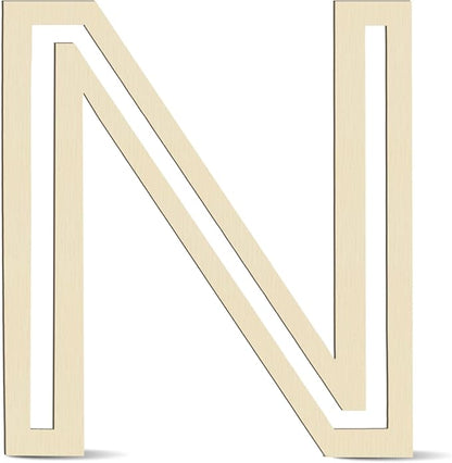 Large Wooden Letters 14 inch for Wall Decor Crafts Big Wood Letter N 1/5 Inch Thick Unfinished Alphabet Cutouts Paintable Letters for DIY Wreath Home Party Wedding Baby Nursery Decorations (N)
