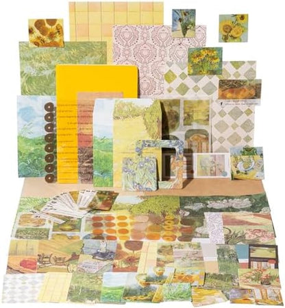 YagCu Scrapbook Kit for Beginners, Aesthetic Junk Journal Supplies, Scrapbooking and Journaling Materials, Bullet Journals Stationery, Planner DIY Arts Craft, Women Adults by YagCu