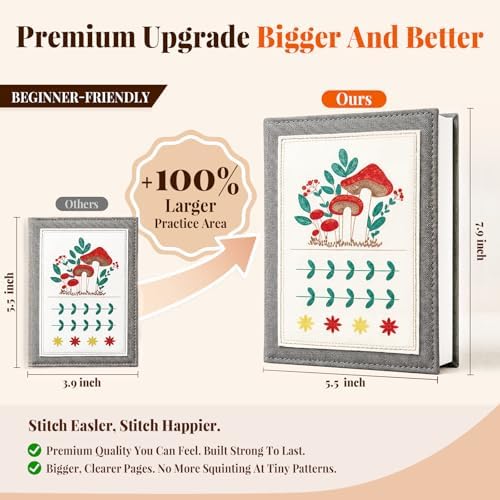 CYANFOUR 2026 New Embroidery Stitch Book Kit for Adults Beginners - Image 7