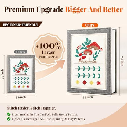 CYANFOUR 2026 New Embroidery Stitch Book Kit for Adults Beginners - Image 7
