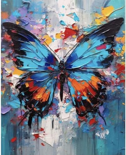 Fountor Butterfly Paint by Numbers Kit for Adults Beginner 16x20 Inch by Fountor