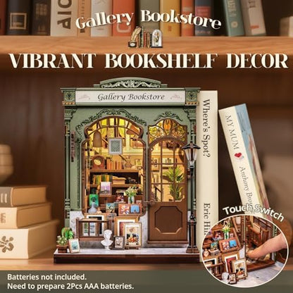 Cutefun Book Nook Kit - DIY Miniature Dollhouse Kit for Adults and Teens - Image 3