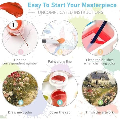Garden Scenery Paint by Numbers Kit for Adults,Color By Numbers for Adults - Image 6