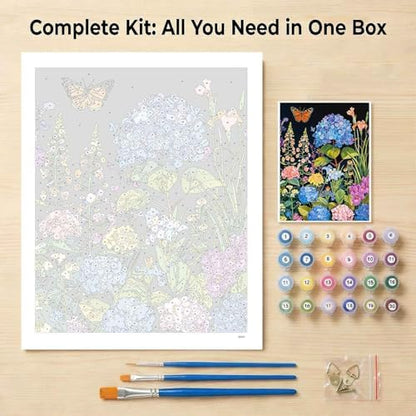 Amphol Paint by Numbers Kit for Adults - 16”x20” Bloom Garden DIY Paint by Numbers Kit for Beginners, Oil Flowers Painting Kit on Canvas Art for Home Wall Decor, Stress Relief with Acrylic Paint - Image 7