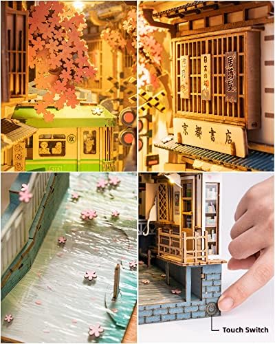 Rolife LED Book Nook Kit-Decorative Bookend Stand-3D Wooden Puzzle for Adults-Bookshelf Insert Booknook-Room Decor for Teen Girls Boys Women Men - Image 3