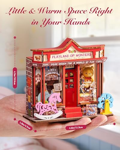 Rolife DIY Miniature House Kit 1:32 Whimsy Toy Shop Diorama Dollhouse Tiny House Model Building Set, Hobby Crafts for Adults Gifts for Him Her - Image 3