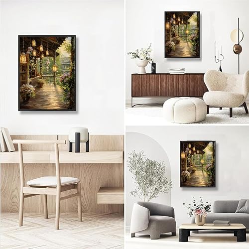 Landscape Paint by Numbers for Adults with Framed Canvas - Wooden Easel - Image 7