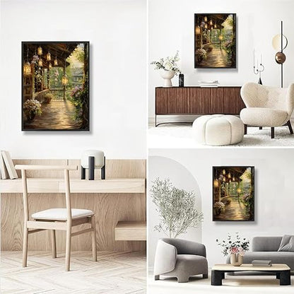 Landscape Paint by Numbers for Adults with Framed Canvas - Wooden Easel - Image 7