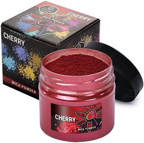 Cherry Mica Powder for Resin Coloring 2 oz - Pigment Powder for Nails by ALEXES