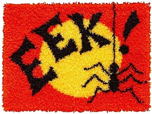 ZFFLYH Latch Hook Kits for Adults Kids Beginners, Animal Pattern DIY Crochet Yarn Kits Rug Making Yarn Kits Needlework Sets Cushion Mat Tapestry 20" X 15"(52Cm X 38Cm),Spider by ZFFLYH