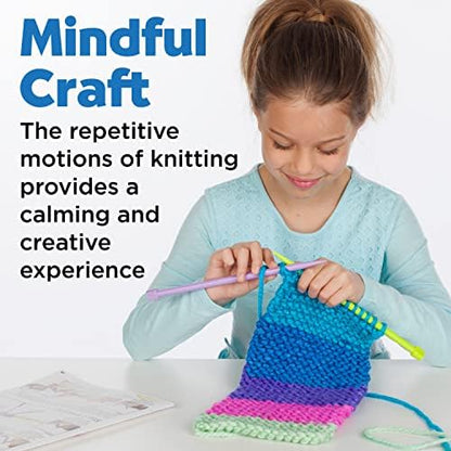Creativity for Kids Learn to Knit Pocket Scarf - DIY Knitting Kit for Beginners, Kids Craft Kit - Image 5