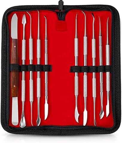 SURGICAL ONLINE Stainless Steel Wax Carvers Set, Pottery & Polymer Clay Tools, Sculpting Kit with Carrying Case by SurgicalOnline