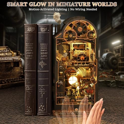CRIOLPO Book Nook Kit - DIY Miniature House with LED Lights for Adults - Image 3