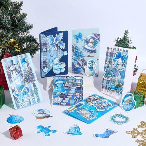 FREEBLOSS 15 Set DIY Card Making Kit for Adults Winters Card Making Kit DIY Handmade Greeting Card Kit Perfect for Christmas Gift Cards for Birthday Wedding Congratulation - Image 5