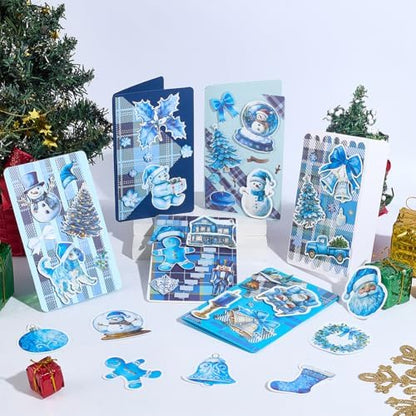 FREEBLOSS 15 Set DIY Card Making Kit for Adults Winters Card Making Kit DIY Handmade Greeting Card Kit Perfect for Christmas Gift Cards for Birthday Wedding Congratulation - Image 5