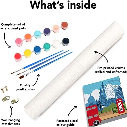 cupmod 6 Packs Paint by Number Kits for Adults Beginners,City Travel Easy Acrylic Kits,Oil Painting Art on Canvas Without Frame Home Wall Decor 7.8x11.8inch (MT11189-MT11194) - Image 7