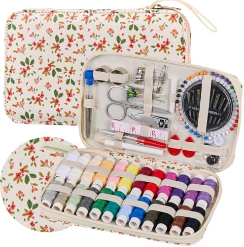 130PCS Printing Travel Sewing Kits for Adults Hand Sewing Accessories by Bobode
