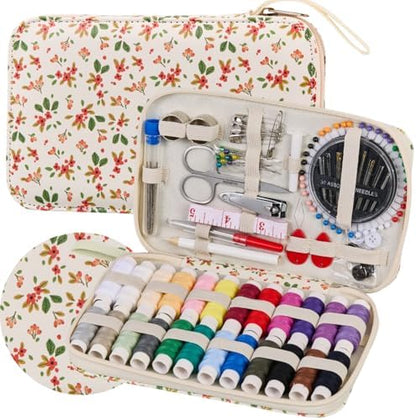 130PCS Printing Travel Sewing Kits for Adults Hand Sewing Accessories by Bobode