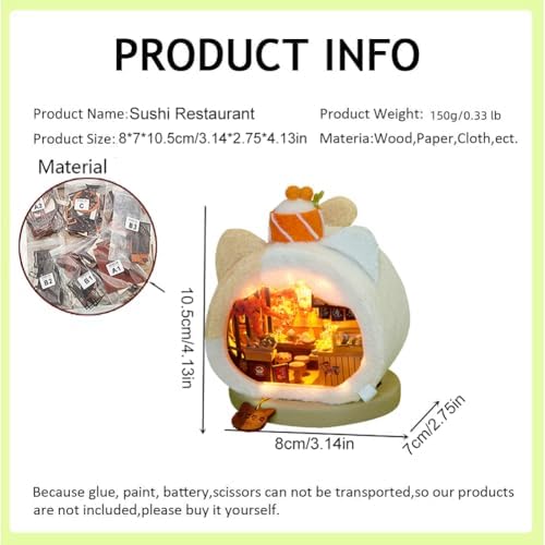3D Wooden Book Stand Puzzle DIY Dollhouse Wood Nook Model Building Kit with LED Light for Adults to Build Creativity Christmas Halloween - Image 2
