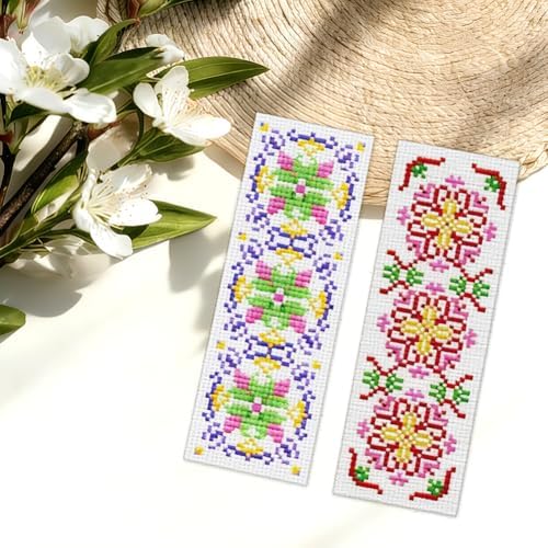 ORIGACH 6 Set Colorful Vyshyvanka Style Cross Stitch Bookmark Kit - Image 6