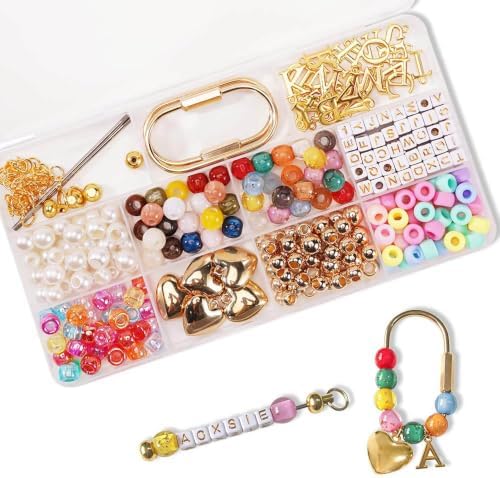 Carabiner Bead and Bag Charm Kit Large Hole Beads for Carabiner by Aoxsie