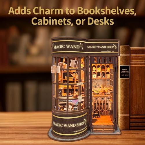 BELEEV Book Nook Kit for Adult and Teens,3D Wooden Puzzle(Magic Wand Store) - Image 2