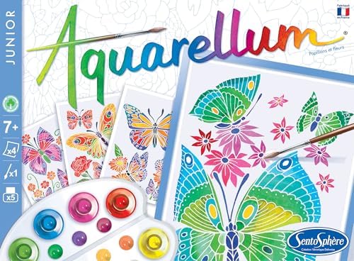 Sentosphère Butterflies and Flowers Art Kit - Complete Kit, Paint Without Going Over the Lines, With Vellum Paper, Ages 5 ans to 99 ans - Image 4