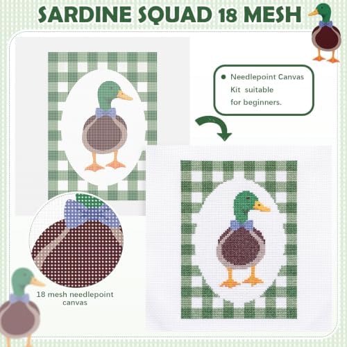 XunYee Needlepoint Canvas Kit, Mallard Duck - Image 3