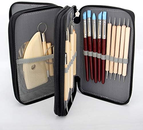 Blisstime 42pcs Pottery Tools, Clay Sculpting Tool Kit Air Dry Clay Tools, Clay Kit for Pottery Wheel, DIY Arts and Crafts - Image 2
