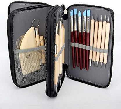 Blisstime 42pcs Pottery Tools, Clay Sculpting Tool Kit Air Dry Clay Tools, Clay Kit for Pottery Wheel, DIY Arts and Crafts - Image 2