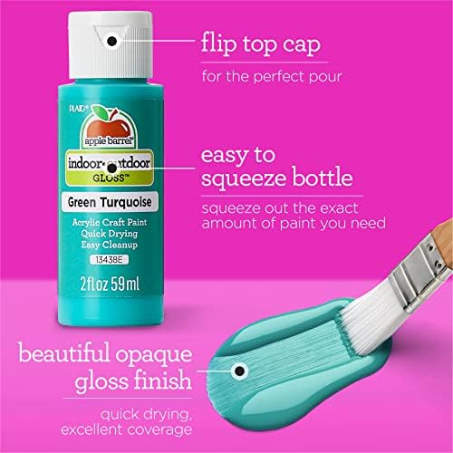 Apple Barrel Gloss Acrylic Paint in Assorted Colors (2-Ounce), 20621 White - Image 7
