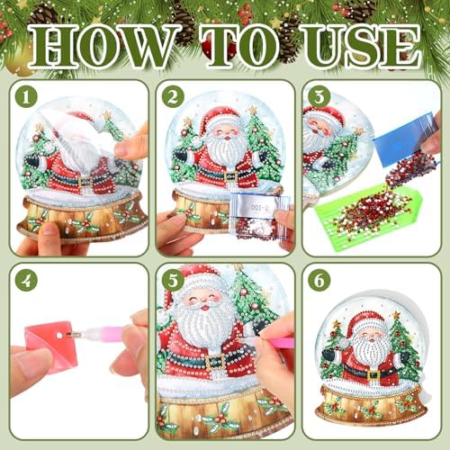 Fullhawl 30 Pcs Diamond Art Painting Christmas Cards with Envelopes Snowman Christmas tree Craft Christmas Diamond Art Painting Greeting Cards DIY Christmas Card Making Kits for Adults Gifts - Image 4