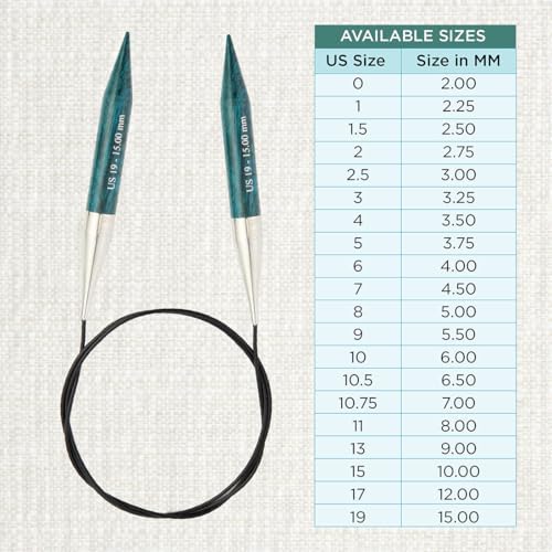 KnitPro Dreamz Fixed Circular Needles 40" (100cm) | US Size 19 (15mm) - Image 4